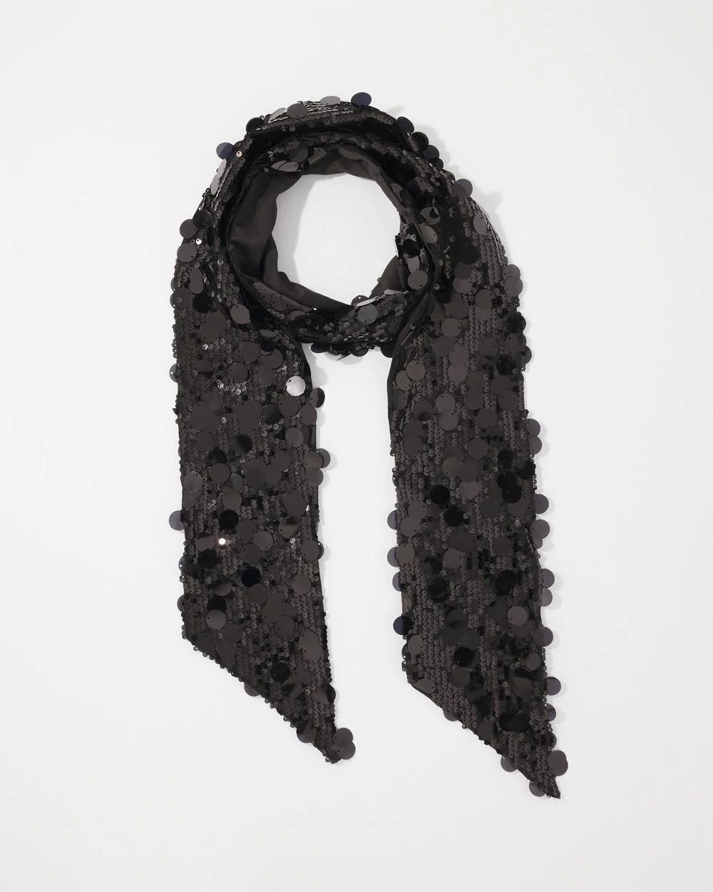 小物 SOL soonerorlater SPARKLING SCARF Sequin Skinny Scarf | White House Black Market